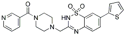 3-([4-(PYRIDIN-3-YLCARBONYL)PIPERAZIN-1-YL]METHYL)-7-(2-THIENYL)-2H-1,2,4-BENZOTHIADIAZINE 1,1-DIOXIDE Struktur