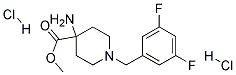 METHYL 4-AMINO-1-(3,5-DIFLUOROBENZYL)PIPERIDINE-4-CARBOXYLATE DIHYDROCHLORIDE Struktur