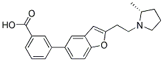 3-(2-(2-[2(R)-METHYL-1-PYRROLIDINYL]ETHYL)-1-BENZOFURAN-5-YL)BENZOIC ACID Struktur