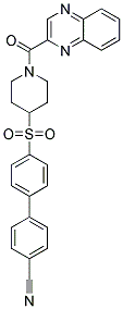 4'-([1-(QUINOXALIN-2-YLCARBONYL)PIPERIDIN-4-YL]SULFONYL)BIPHENYL-4-CARBONITRILE Struktur