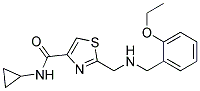 N-CYCLOPROPYL-2-([(2-ETHOXYBENZYL)AMINO]METHYL)-1,3-THIAZOLE-4-CARBOXAMIDE Struktur