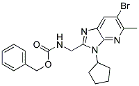 (6-BROMO-3-CYCLOPENTYL-5-METHYL-3H-IMIDAZO[4,5-B]PYRIDIN-2-YLMETHYL)-CARBAMIC ACID BENZYL ESTER Struktur