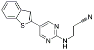 3-([5-(1-BENZOTHIEN-2-YL)PYRIMIDIN-2-YL]AMINO)PROPANENITRILE Struktur