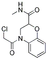 4-(CHLOROACETYL)-N-METHYL-3,4-DIHYDRO-2H-1,4-BENZOXAZINE-2-CARBOXAMIDE Struktur