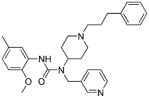 N'-(2-METHOXY-5-METHYLPHENYL)-N-[1-(3-PHENYLPROPYL)PIPERIDIN-4-YL]-N-(PYRIDIN-3-YLMETHYL)UREA Struktur