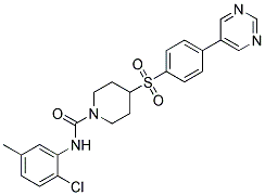 N-(2-CHLORO-5-METHYLPHENYL)-4-[(4-PYRIMIDIN-5-YLPHENYL)SULFONYL]PIPERIDINE-1-CARBOXAMIDE Struktur