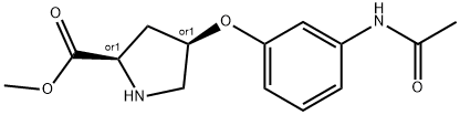 METHYL (2S,4S)-4-[3-(ACETYLAMINO)PHENOXY]-2-PYRROLIDINECARBOXYLATE Struktur