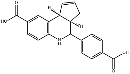 (3AR,9BS)-4-(4-CARBOXYPHENYL)-3A,4,5,9B-TETRAHYDRO-3H-CYCLOPENTA[C]QUINOLINE-8-CARBOXYLIC ACID Struktur