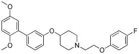 4-[(2',5'-DIMETHOXYBIPHENYL-3-YL)OXY]-1-[2-(4-FLUOROPHENOXY)ETHYL]PIPERIDINE Struktur