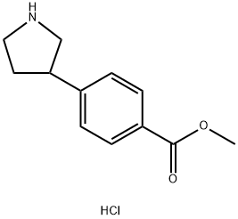 METHYL 4-(PYRROLIDIN-3-YL)BENZOATE HYDROCHLORIDE Struktur