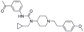 N'-(3-ACETYLPHENYL)-N-(CYCLOPROPYLMETHYL)-N-(1-[2-(4-METHOXYPHENYL)ETHYL]PIPERIDIN-4-YL)UREA Struktur