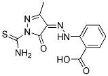 2-[N'-(3-METHYL-5-OXO-1-THIOCARBAMOYL-1,5-DIHYDRO-PYRAZOL-4-YLIDENE)-HYDRAZINO]-BENZOIC ACID Struktur