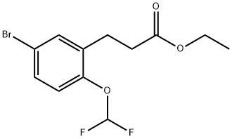 3-(5-BROMO-2-DIFLUOROMETHOXY-PHENYL)-PROPIONIC ACID ETHYL ESTER Struktur