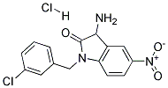 3-AMINO-1-(3-CHLORO-BENZYL)-5-NITRO-1,3-DIHYDRO-INDOL-2-ONE HYDROCHLORIDE Struktur