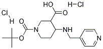 4-[(PYRIDIN-4-YLMETHYL)-AMINO]-PIPERIDINE-1,3-DICARBOXYLIC ACID 1-TERT-BUTYL ESTER DIHYDROCHLORIDE Struktur