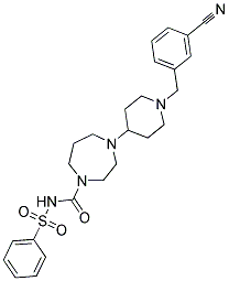 4-[1-(3-CYANOBENZYL)PIPERIDIN-4-YL]-N-(PHENYLSULFONYL)-1,4-DIAZEPANE-1-CARBOXAMIDE Struktur