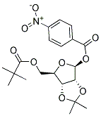 4-NITROBENZOYL-2,3-O-ISOPROPYLIDENE-5-O-PIVALOYL-BETA-D-RIBOFURANOSE Struktur