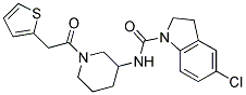 5-CHLORO-N-[1-(2-THIENYLACETYL)PIPERIDIN-3-YL]INDOLINE-1-CARBOXAMIDE Struktur