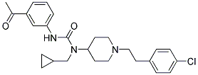 N'-(3-ACETYLPHENYL)-N-(1-[2-(4-CHLOROPHENYL)ETHYL]PIPERIDIN-4-YL)-N-(CYCLOPROPYLMETHYL)UREA Struktur