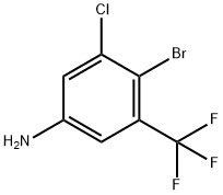 4-BROMO-3-CHLORO-5-(TRIFLUOROMETHYL)ANILINE Struktur