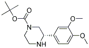 (S)-3-(3,4-DIMETHOXY-PHENYL)-PIPERAZINE-1-CARBOXYLIC ACID TERT-BUTYL ESTER Struktur