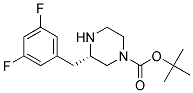 (S)-3-(3,5-DIFLUORO-BENZYL)-PIPERAZINE-1-CARBOXYLIC ACID TERT-BUTYL ESTER Struktur