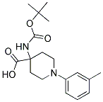 4-(TERT-BUTOXYCARBONYLAMINO)-1-M-TOLYLPIPERIDINE-4-CARBOXYLIC ACID Struktur