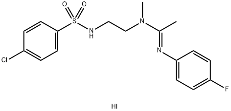 N-((Z)-1-[(2-([(4-CHLOROPHENYL)SULFONYL]AMINO)ETHYL)(METHYL)AMINO]ETHYLIDENE)-4-FLUOROBENZENAMINIUM IODIDE Struktur