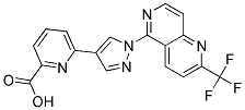 6-(1-[2-(TRIFLUOROMETHYL)-1,6-NAPHTHYRIDIN-5-YL]-1H-PYRAZOL-4-YL)PYRIDINE-2-CARBOXYLIC ACID Struktur