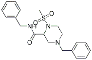 N,4-DIBENZYL-1-(METHYLSULFONYL)PIPERAZINE-2-CARBOXAMIDE Struktur