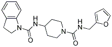 N-(1-([(2-FURYLMETHYL)AMINO]CARBONYL)PIPERIDIN-4-YL)INDOLINE-1-CARBOXAMIDE Struktur