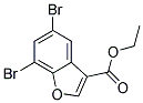 5,7-DIBROMO-3-ETHOXYCARBONYLBENZOFURAN Struktur