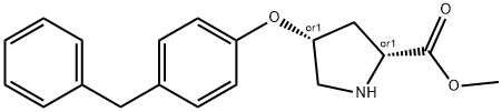 METHYL (2S,4S)-4-(4-BENZYLPHENOXY)-2-PYRROLIDINECARBOXYLATE Struktur