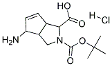 4-AMINO-HEXAHYDRO-CYCLOPENTA[C]PYRROLE-1,2-DICARBOXYLIC ACID 2-TERT-BUTYL ESTER HYDROCHLORIDE Struktur