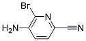 5-AMINO-6-BROMO-2-PYRIDINECARBONITRILE Struktur