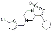 4-[(5-CHLORO-2-THIENYL)METHYL]-1-(METHYLSULFONYL)-2-(PYRROLIDIN-1-YLCARBONYL)PIPERAZINE Struktur