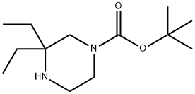 3,3-DIETHYL-PIPERAZINE-1-CARBOXYLIC ACID TERT-BUTYL ESTER Struktur