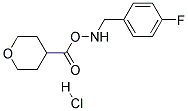 4-(4-FLUORO-BENZYLAMINO)-TETRAHYDRO-PYRAN-4-CARBOXYLIC ACID HYDROCHLORIDE Struktur