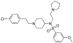 N-(1-[2-(4-CHLOROPHENYL)ETHYL]PIPERIDIN-4-YL)-3-METHOXY-N-(2-PYRROLIDIN-1-YLETHYL)BENZENESULFONAMIDE Struktur