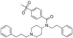 4-(METHYLSULFONYL)-N-(2-PHENYLETHYL)-N-[1-(3-PHENYLPROPYL)PIPERIDIN-4-YL]BENZAMIDE Struktur