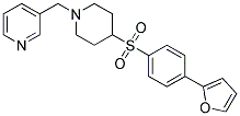 3-[(4-([4-(2-FURYL)PHENYL]SULFONYL)PIPERIDIN-1-YL)METHYL]PYRIDINE Struktur