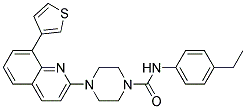 N-(4-ETHYLPHENYL)-4-[8-(3-THIENYL)QUINOLIN-2-YL]PIPERAZINE-1-CARBOXAMIDE Struktur