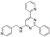 2-PHENYL-6-PYRIDIN-2-YL-N-(PYRIDIN-4-YLMETHYL)PYRIMIDIN-4-AMINE Struktur