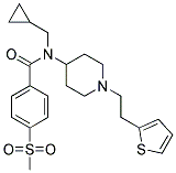 N-(CYCLOPROPYLMETHYL)-4-(METHYLSULFONYL)-N-(1-[2-(2-THIENYL)ETHYL]PIPERIDIN-4-YL)BENZAMIDE Struktur