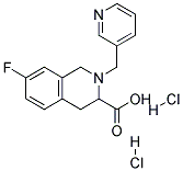 7-FLUORO-2-PYRIDIN-3-YLMETHYL-1,2,3,4-TETRAHYDRO-ISOQUINOLINE-3-CARBOXYLIC ACID DIHYDROCHLORIDE Struktur