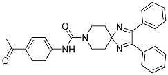 N-(4-ACETYLPHENYL)-2,3-DIPHENYL-1,4,8-TRIAZASPIRO[4.5]DECA-1,3-DIENE-8-CARBOXAMIDE Struktur