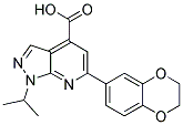 6-(2,3-DIHYDRO-1,4-BENZODIOXIN-6-YL)-1-ISOPROPYL-1H-PYRAZOLO[3,4-B]PYRIDINE-4-CARBOXYLIC ACID Struktur