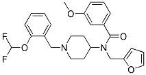 N-(1-[2-(DIFLUOROMETHOXY)BENZYL]PIPERIDIN-4-YL)-N-(2-FURYLMETHYL)-3-METHOXYBENZAMIDE Struktur