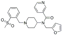 N-(2-FURYLMETHYL)-N-(1-[2-(METHYLSULFONYL)BENZYL]PIPERIDIN-4-YL)NICOTINAMIDE Struktur