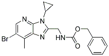 (6-BROMO-3-CYCLOPROPYL-7-METHYL-3H-IMIDAZO[4,5-B]PYRIDIN-2-YLMETHYL)-CARBAMIC ACID BENZYL ESTER Struktur